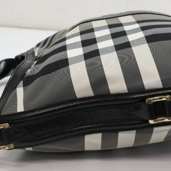 Burberry Tri Color Beat Check Nylon & Leather Hobo - Picture 14 of 14